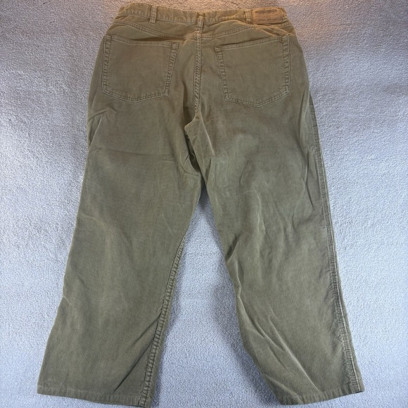 Vintage 90s Eddie Bauer Men's Brown 36x26 Corduroy Flat Front 5 Pocket Pants - Picture 8 of 8